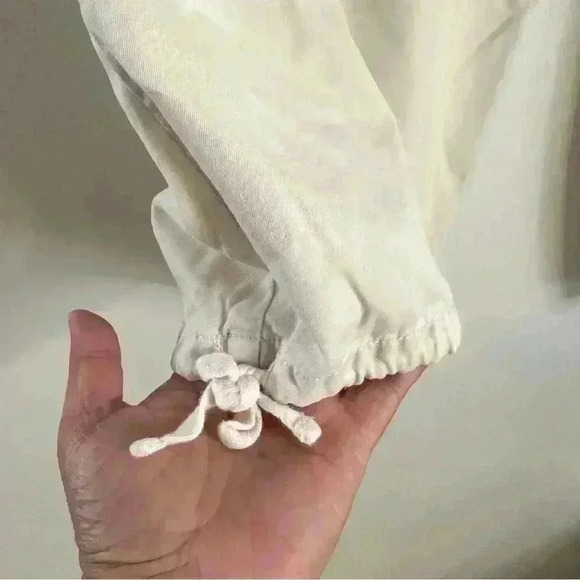 J.Jill Capri Cargo Pants Womens Size 22 Cotton High Rise Flat Front Drawstring - Picture 3 of 15